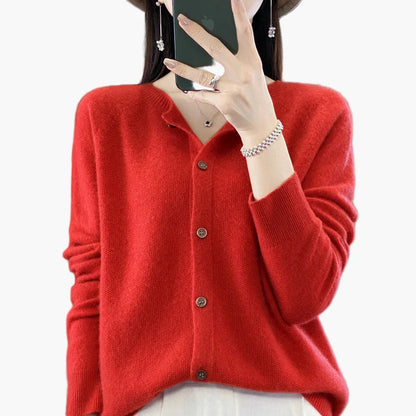 Cardigan élégant femme style décontracté parfait pour l'automne et l'hiver