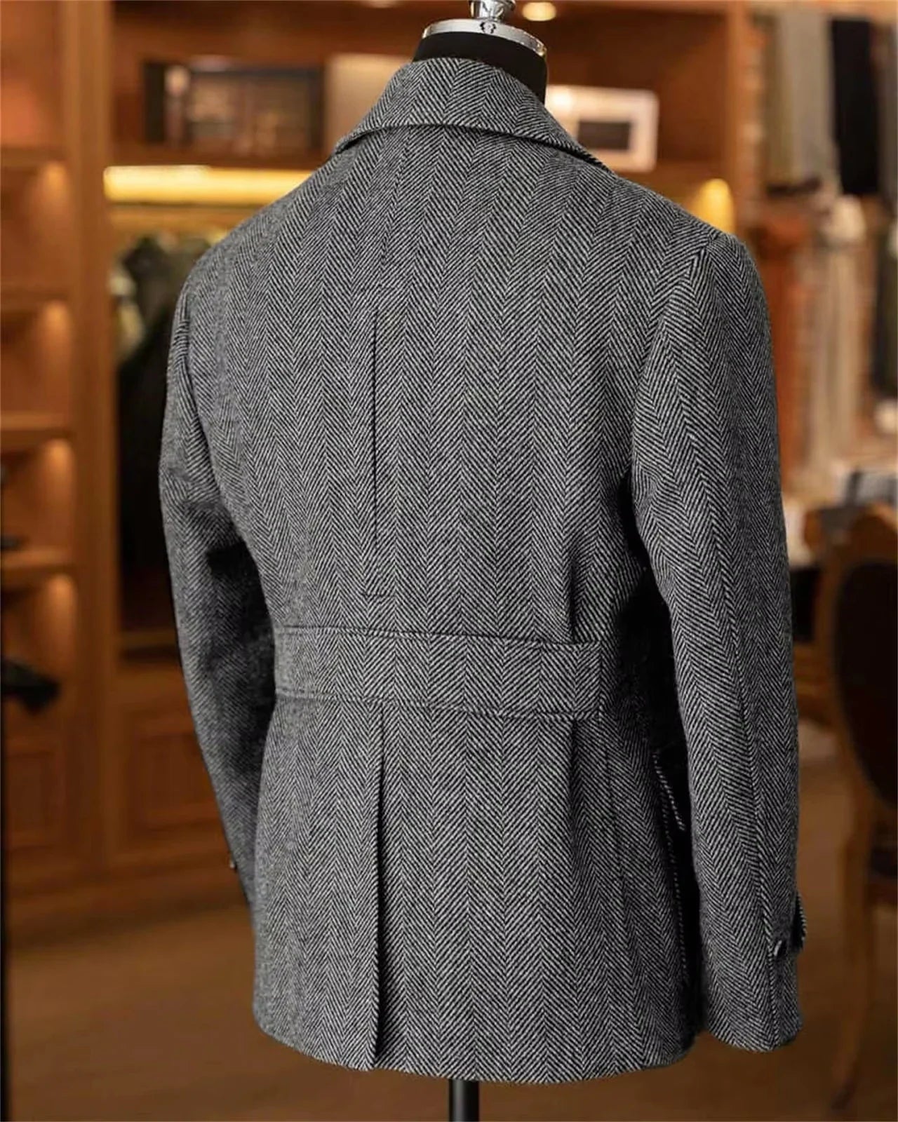 Veste blazer croisée style vintage pour homme – Élégance classique pour occasions habillées et décontractées