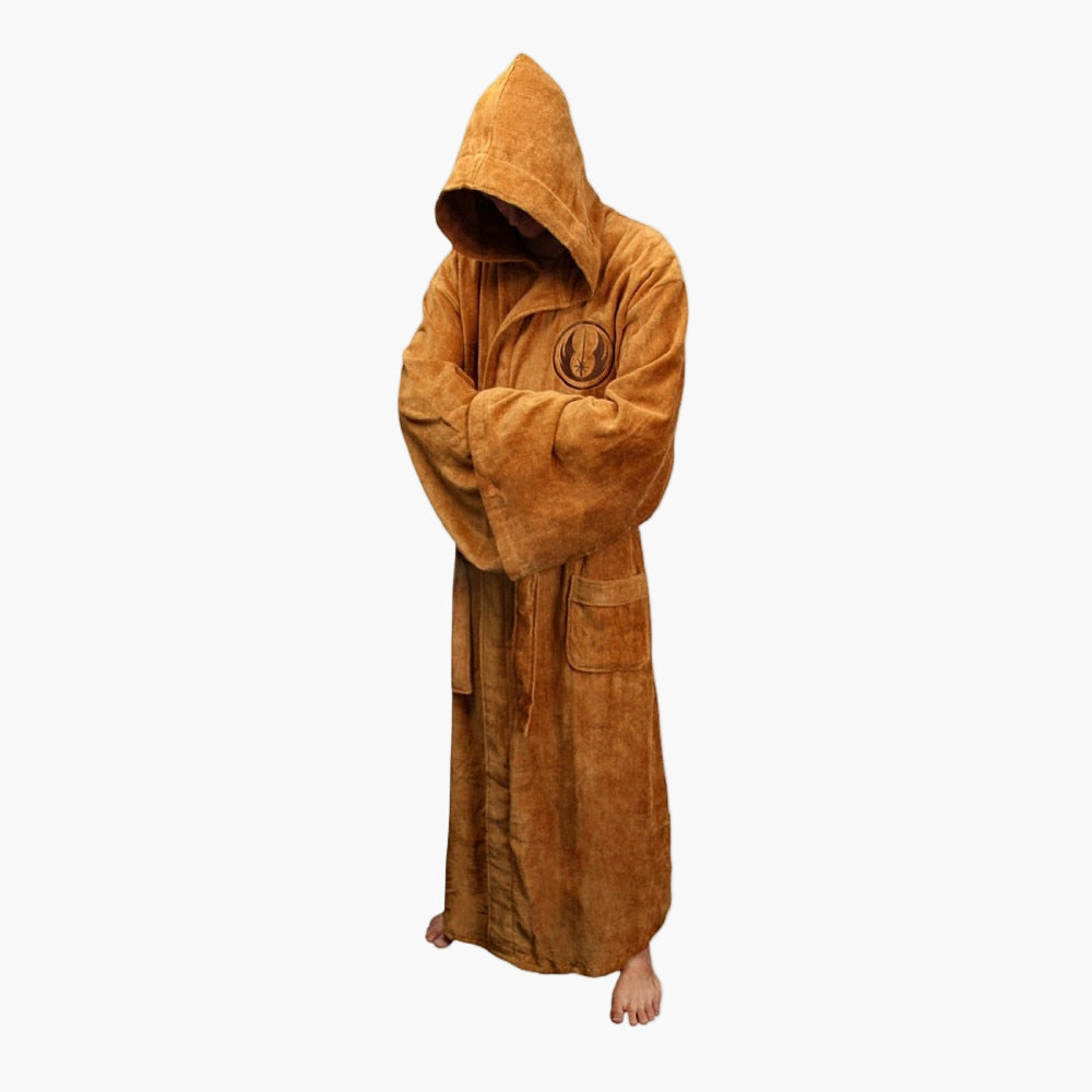 Peignoir à Capuche Style Jedi pour Hommes – Déguisement Cosplay et Loungewear Geek