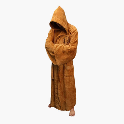 Peignoir à Capuche Style Jedi pour Hommes – Déguisement Cosplay et Loungewear Geek
