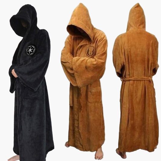 Peignoir à Capuche Style Jedi pour Hommes – Déguisement Cosplay et Loungewear Geek