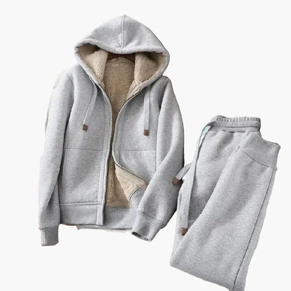 Ensemble Survêtement Femme Style Urbain Chaud à Capuche pour Hiver et Loisirs