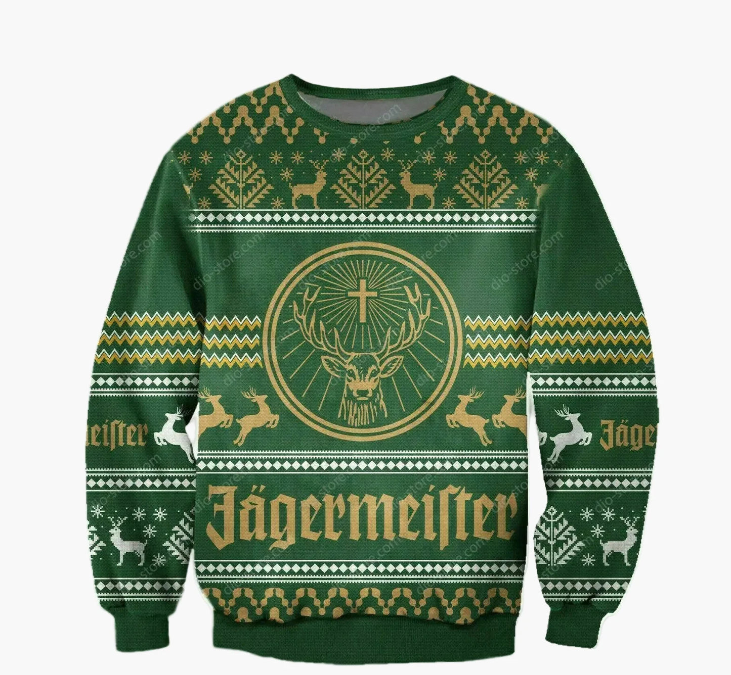 Pull de Noël homme style ugly sweater Jägermeister fête et cadeau original