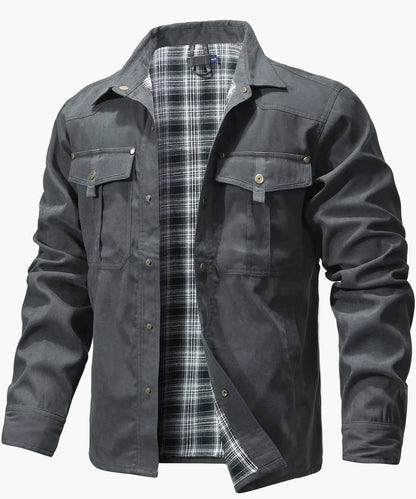 Veste Chemise Homme Style Western Printemps Shacket Décontracté à Boutons Pression pour Extérieur