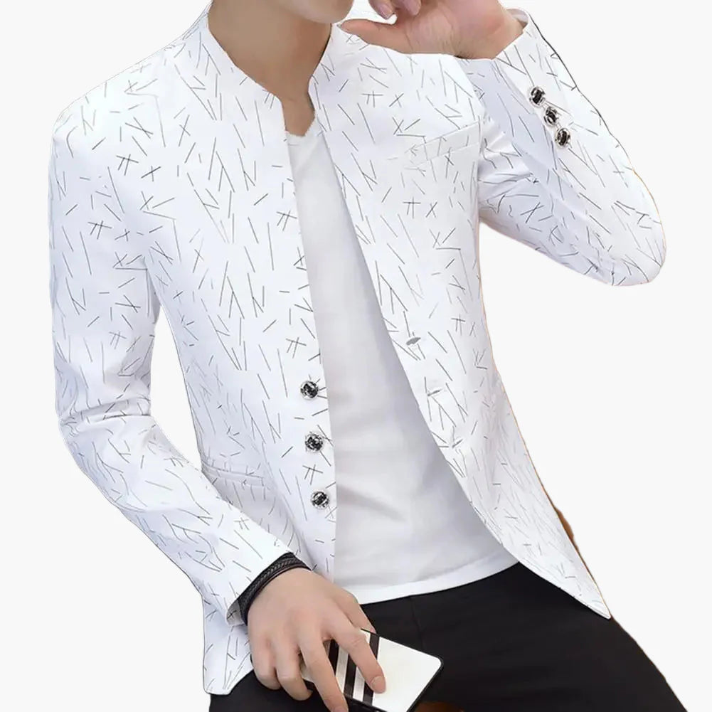 Blazer homme style moderne coupe ajustée pour occasions spéciales ou bureau