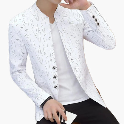 Blazer homme style moderne coupe ajustée pour occasions spéciales ou bureau