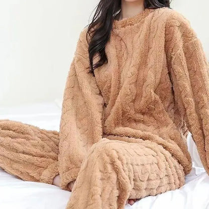 Regina - Warmes Teddy Fleece Pyjama Set für Frauen