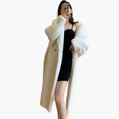 Manteau long ample style urbain pour femme – Élégance décontractée hivernale