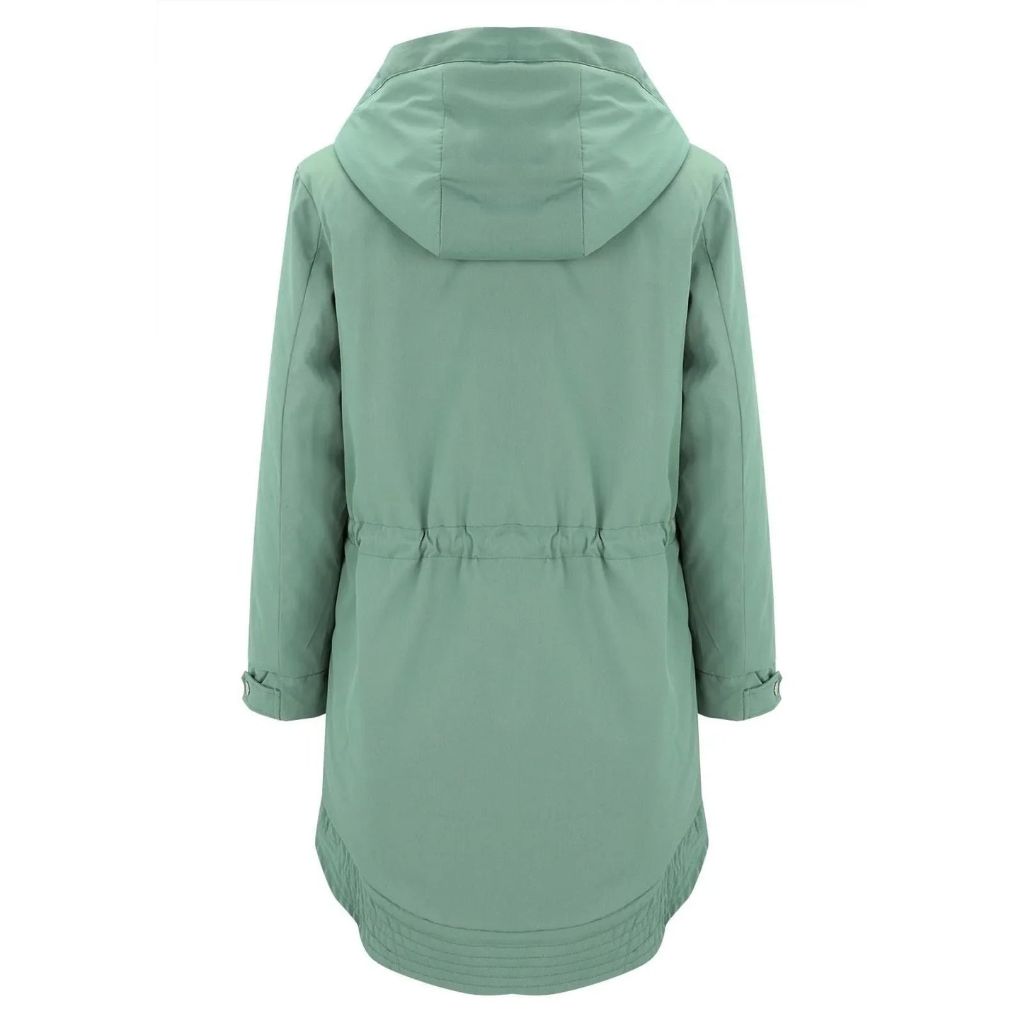 Veste imperméable femme à capuche style trench, doublure chaude, coupe longue tendance, manteau coupe-vent urbain