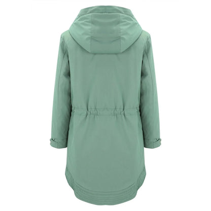 Veste imperméable femme à capuche style trench, doublure chaude, coupe longue tendance, manteau coupe-vent urbain