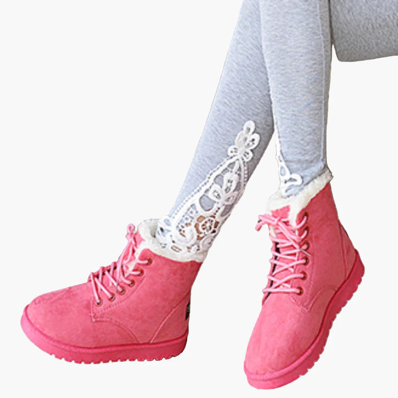 Bottes d'hiver montantes pour femme style décontracté chaud