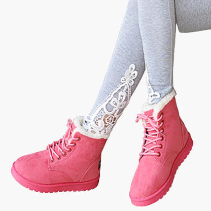 Bottes d'hiver montantes pour femme style décontracté chaud