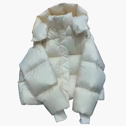 Doudoune épaisse à capuche pour femme style décontracté hiver