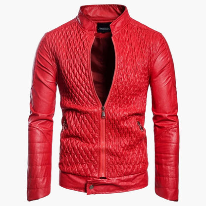 Blouson Homme Style Motard Rembourré Mode Rock Décontractée