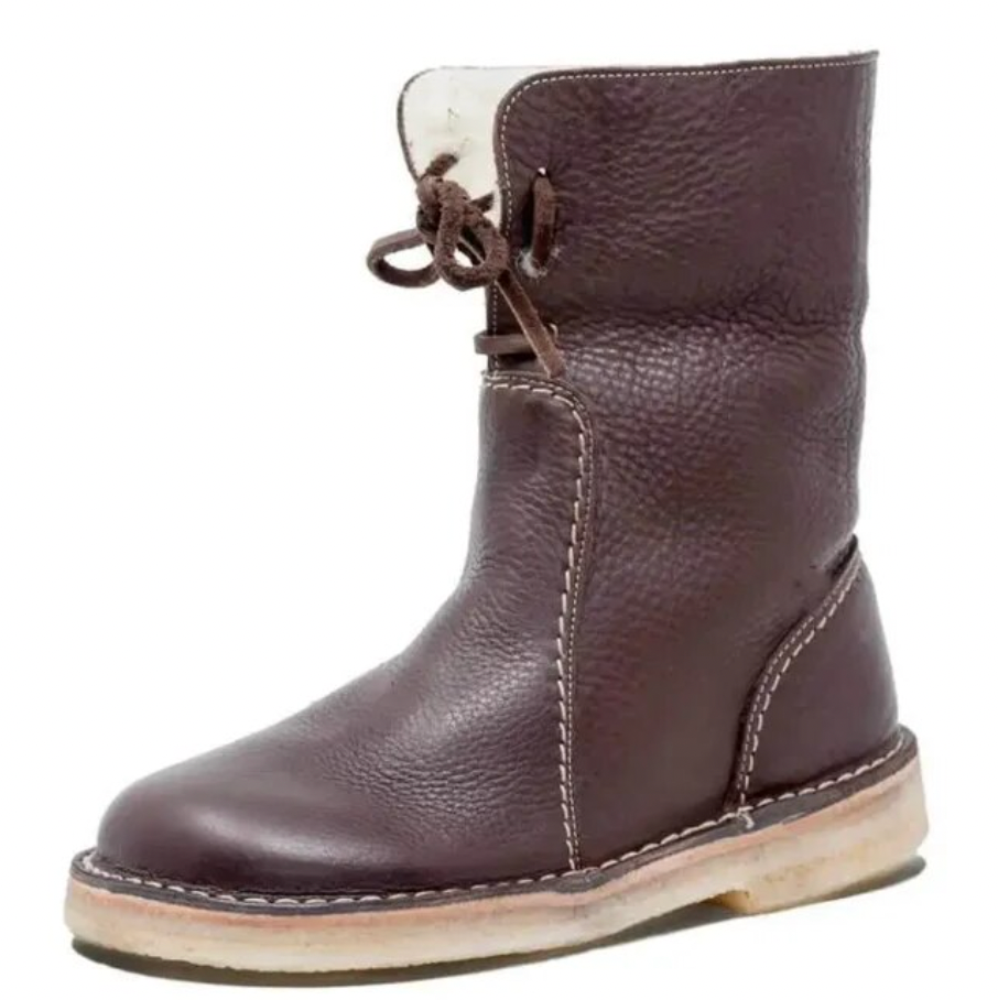 Molly - Bottes en Cuir avec Doublure en Polaire