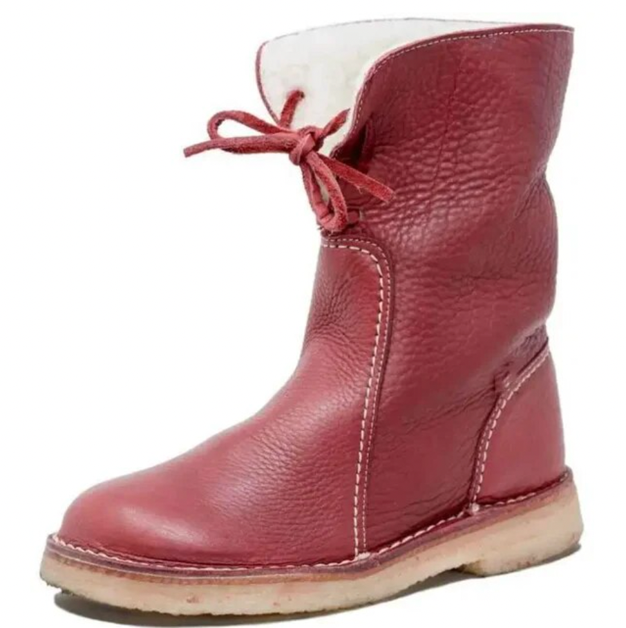 Molly - Bottes en Cuir avec Doublure en Polaire