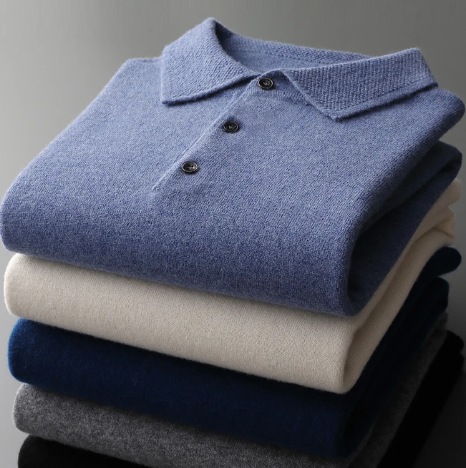 Polo en laine pour homme - Style élégant et confortable pour toutes occasions