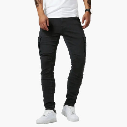 Pantaloni cargo aderenti da uomo stile urbano versatile