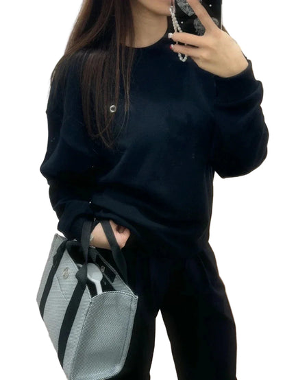 Sweatshirt ample pour femme style urbain décontracté