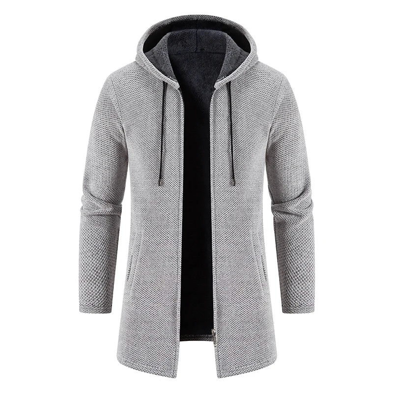 Thomas – Manteau Long d'Hiver pour Hommes avec Capuche Élégante