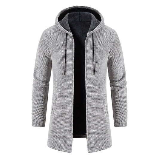 Rhys – Manteau long d'hiver pour homme avec coupe-vent et capuche