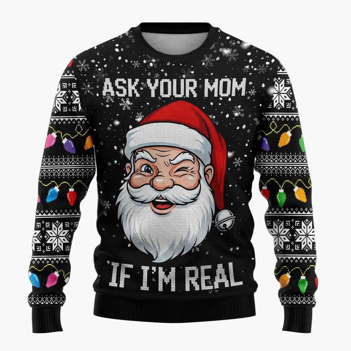 Pull de Noël Humour Homme – Pull Moche Santa Rigolo Fêtes et Soirées