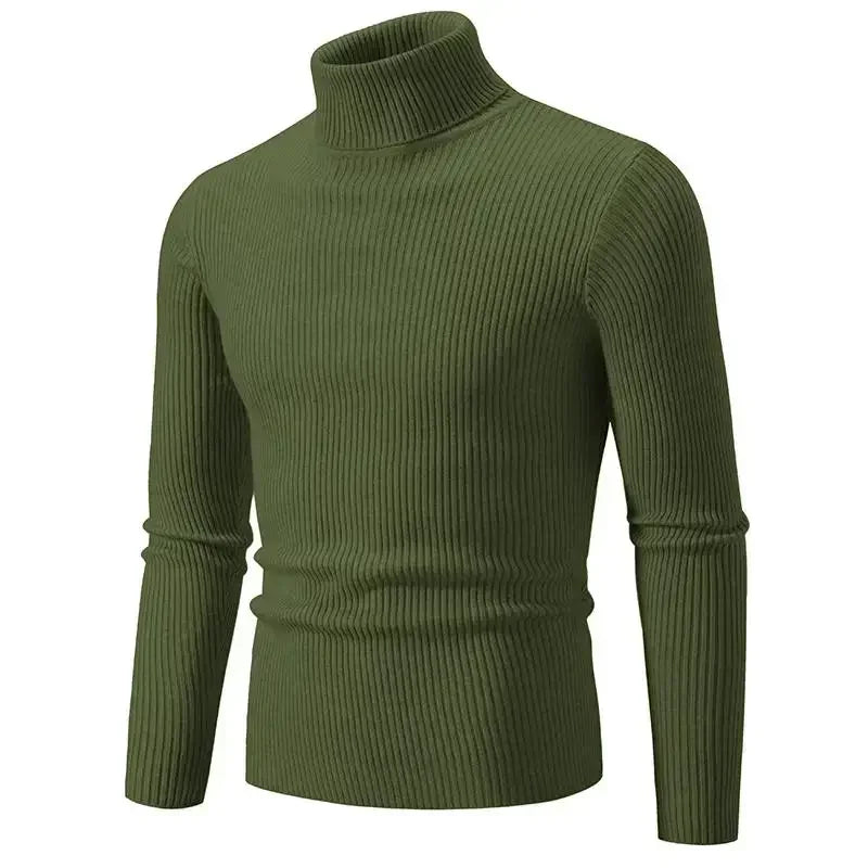 Toby – Pull à col montant ajusté en tricot pour homme