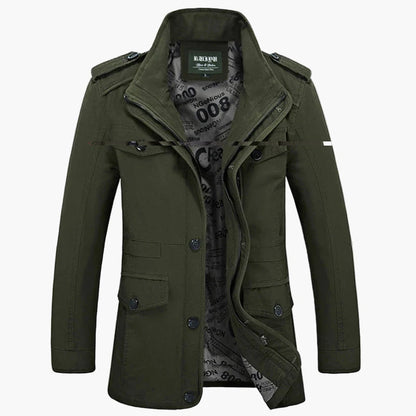 Veste militaire décontractée pour homme style urbain – Manteau automne/hiver élégant