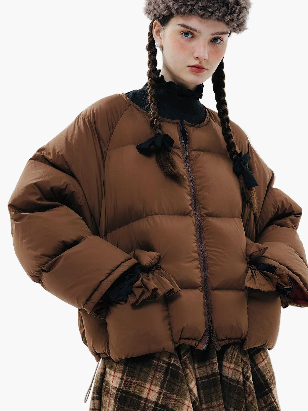 Veste matelassée oversize femme style rétro décontracté d'hiver