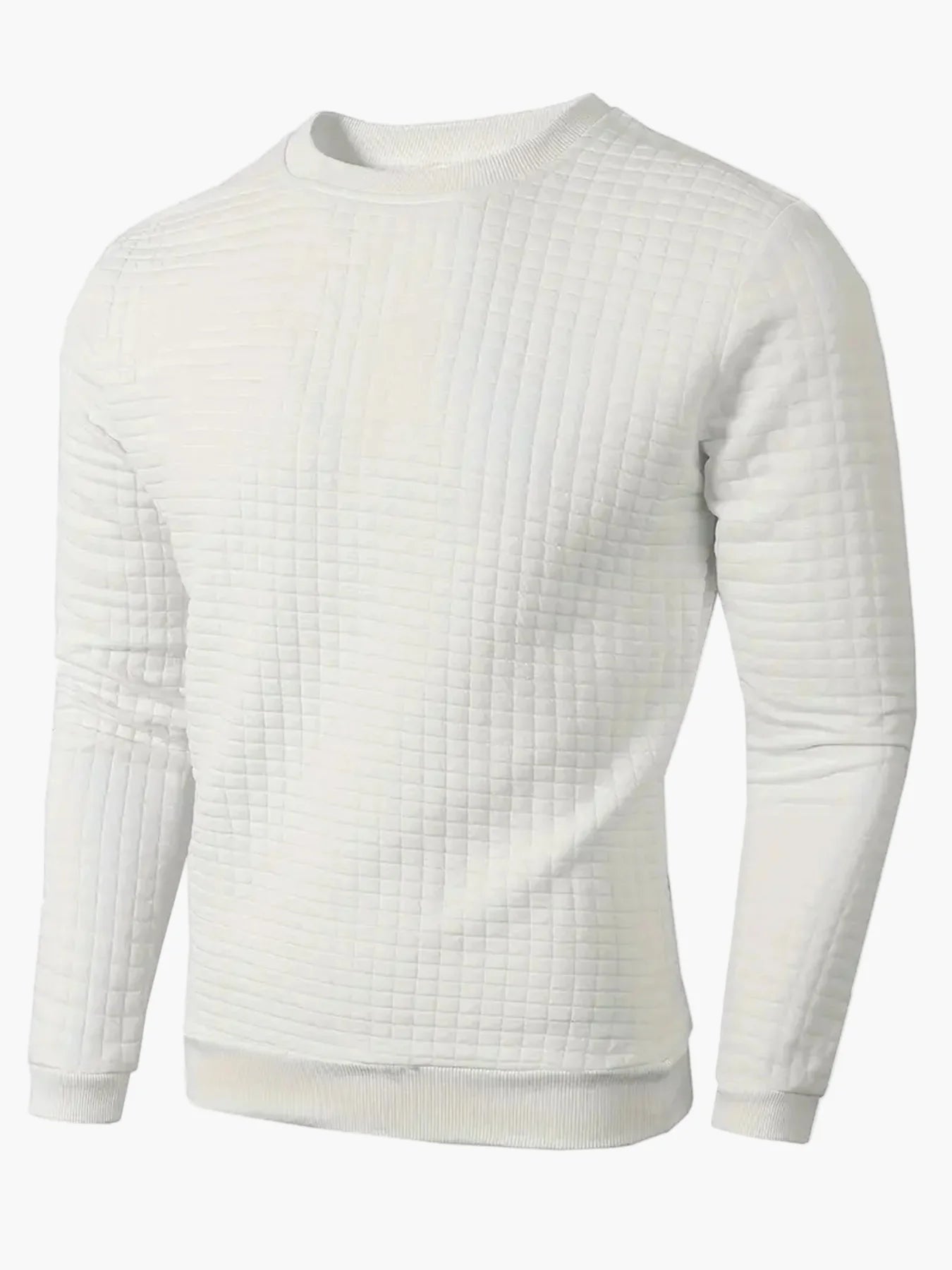 Sweat-shirt homme à motif quadrillé coupe décontractée pour style urbain et casual