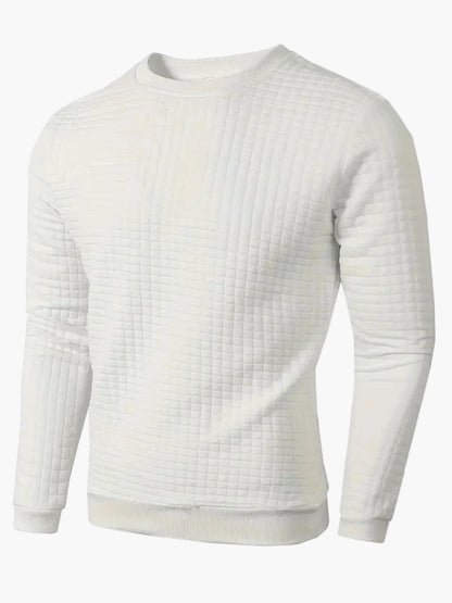 Sweat-shirt homme à motif quadrillé coupe décontractée pour style urbain et casual