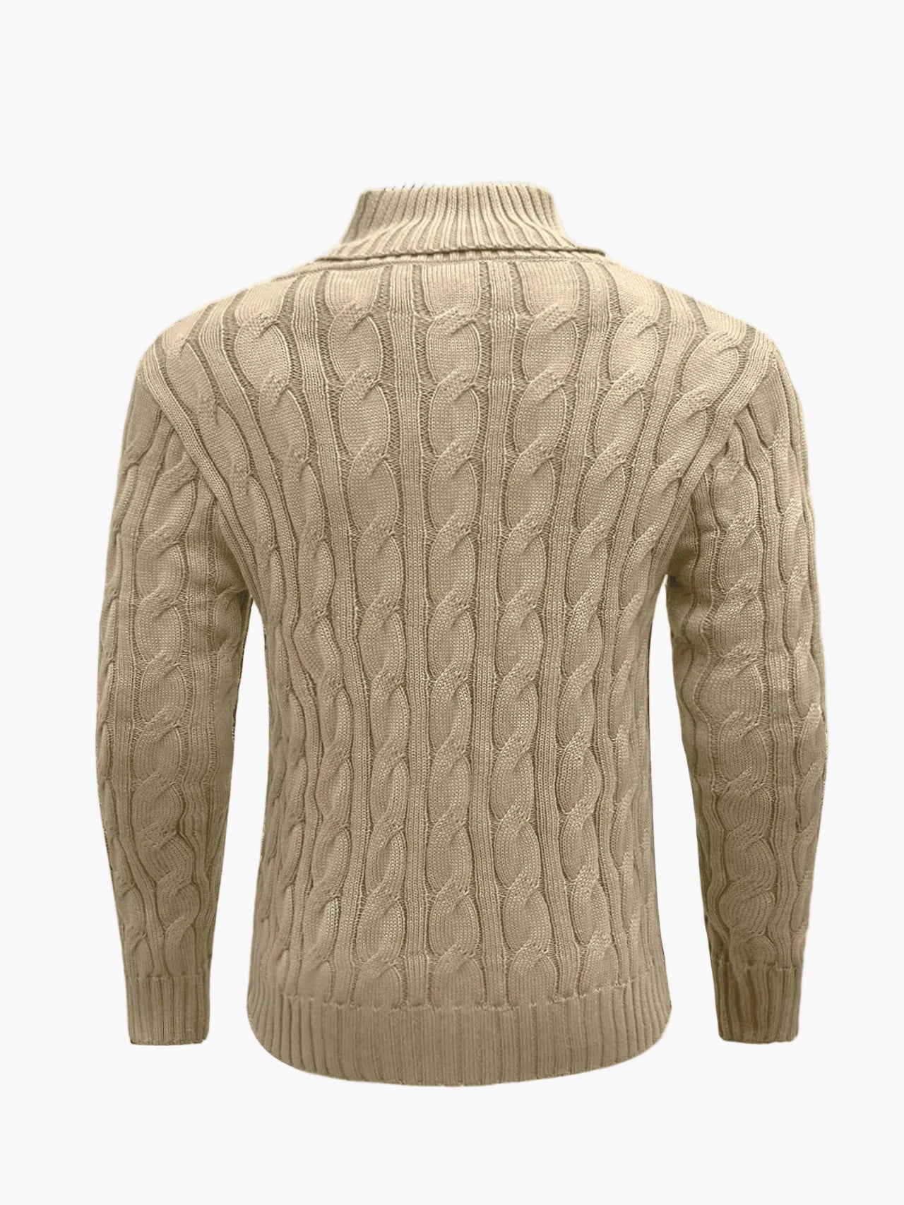 Pull à col châle torsadé pour homme style décontracté élégant