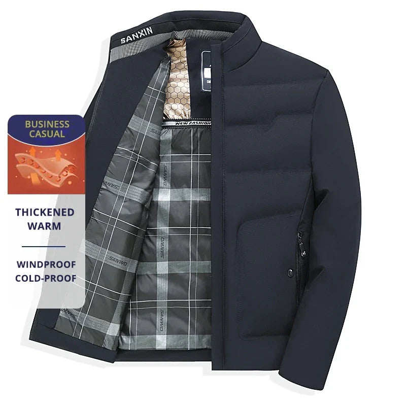 Veste Homme Business Casual Hiver Chaude et Coupe-Vent