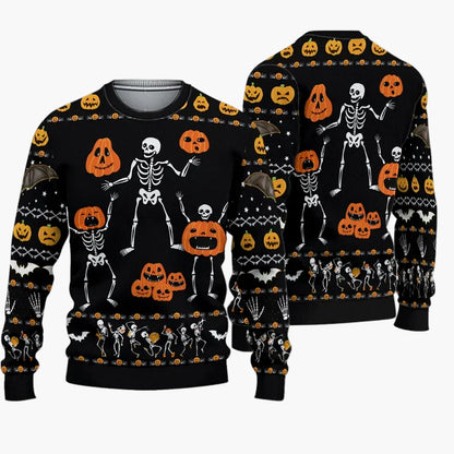 Pull de Noël humoristique homme – Style Ugly Christmas Sweater "Christmas Bros" avec Père Noël et Jésus