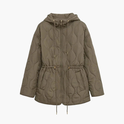 Veste matelassée à capuche pour femme style urbain hiver – coupe décontractée et élégante