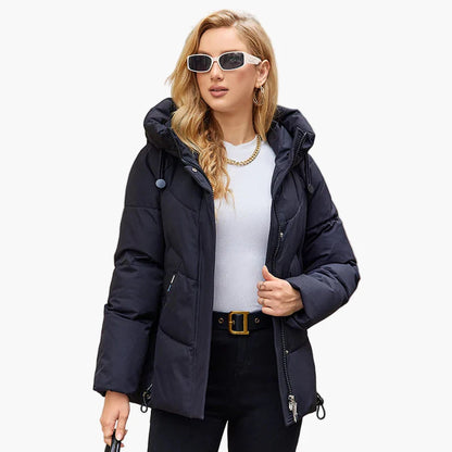 Veste d'hiver matelassée à capuche pour femme, style urbain et moderne