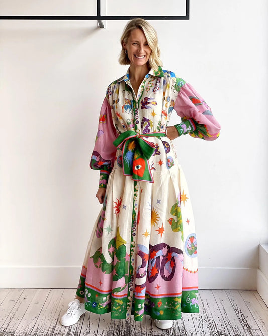 Robe Longue D'été Multi-couleur