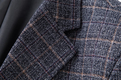 Veste Blazer Décontractée Homme Carreaux Style Élégant Pour Affaires et Quotidien