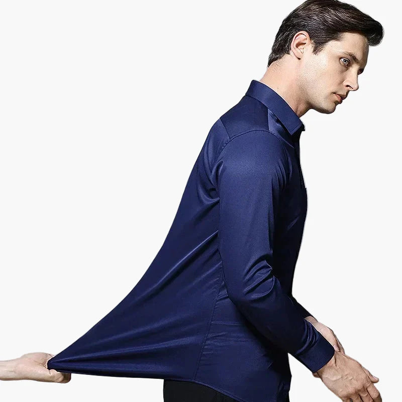 Chemise habillée extensible pour homme - Style élégant et confortable pour affaires et occasions spéciales