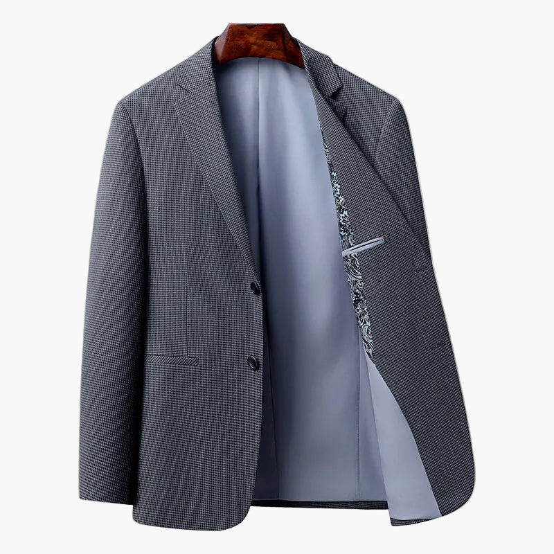 Veste de costume homme élégante style affaires, coupe moderne, idéale pour bureau et événements formels