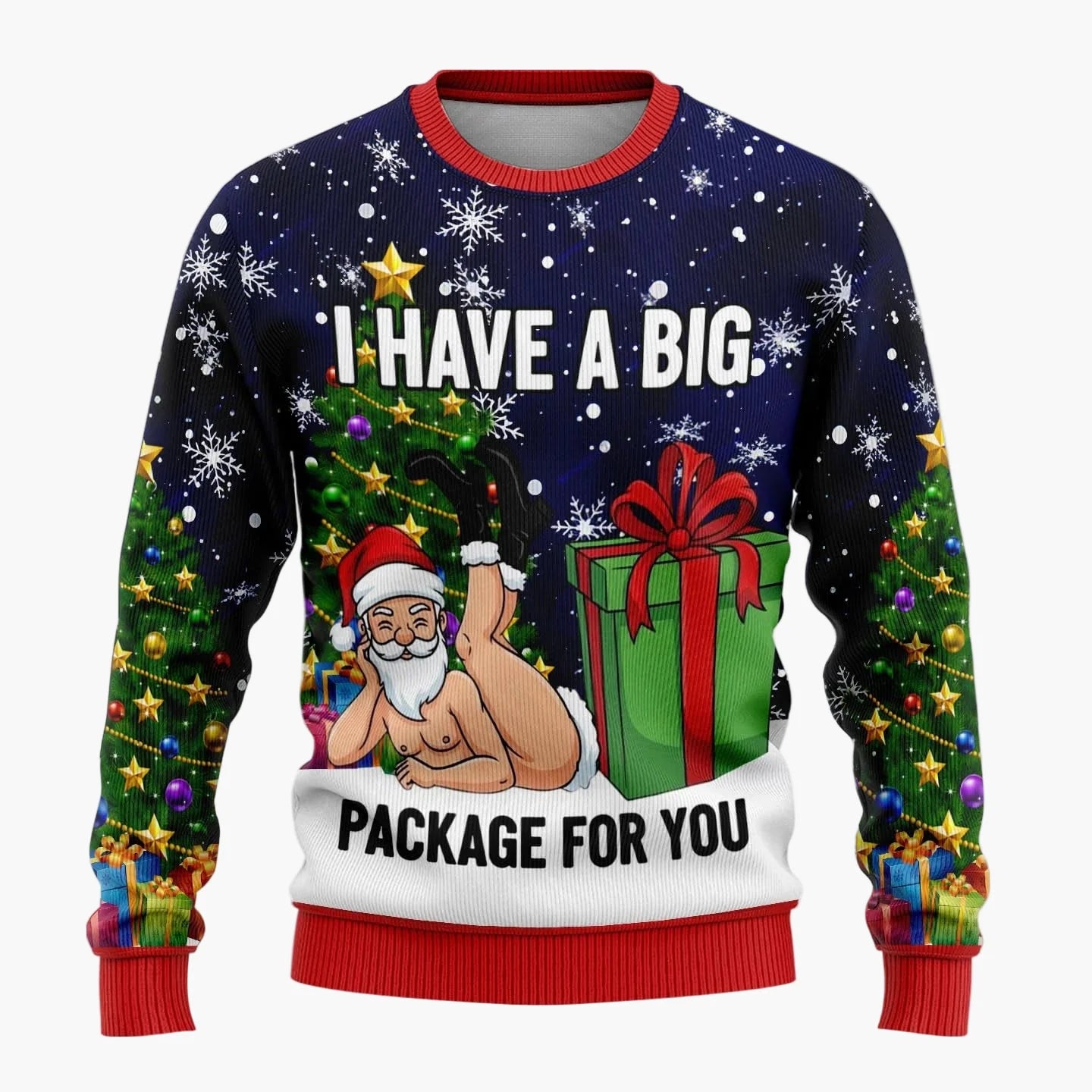Pull de Noël Humour Homme – Pull Moche Santa Rigolo Fêtes et Soirées