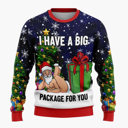 Pull de Noël Humour Homme – Pull Moche Santa Rigolo Fêtes et Soirées