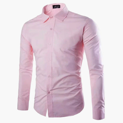 Chemise Homme Élégante Manches Longues Slim Fit pour Affaires et Loisirs