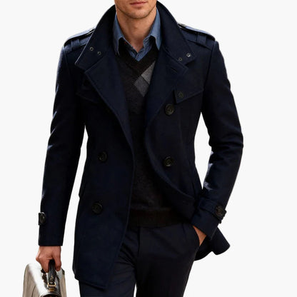 Manteau caban élégant pour homme, style urbain chic, parfait pour l'hiver