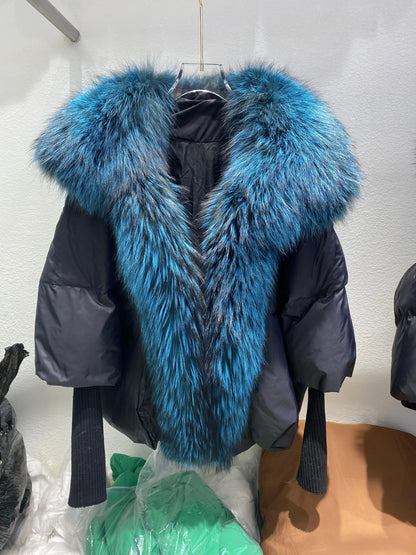 Petra - Entendaunen-Winterjacke mit Federkragen für Frauen