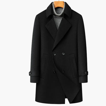 Manteau Classique à Double Boutonnage pour Homme Style Élégant d'Hiver