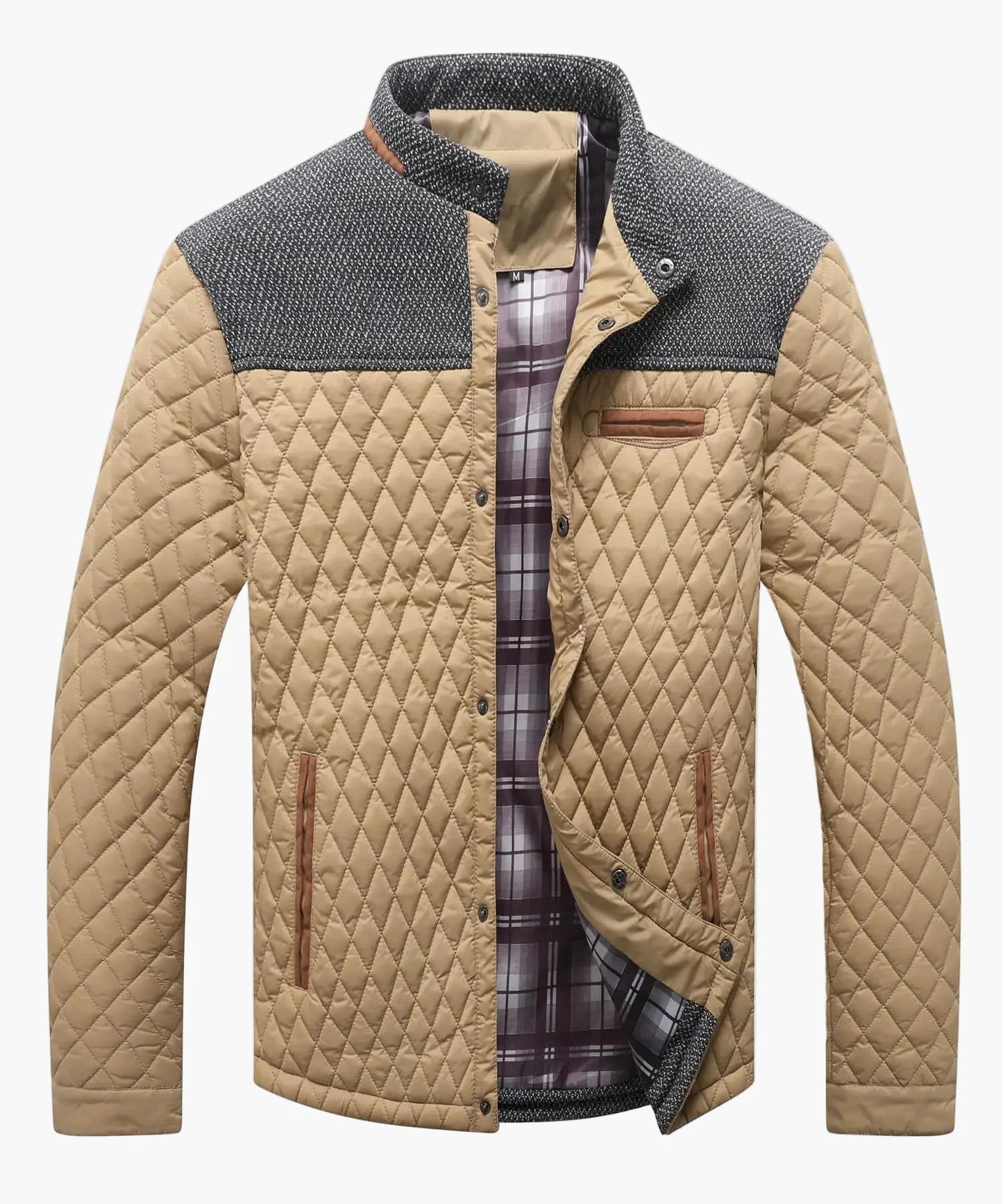 Veste matelassée homme style bomber casual pour l’automne et l’hiver