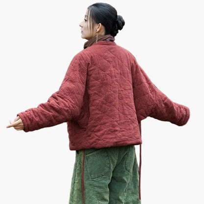 Veste matelassée ample style vintage pour femme – Look décontracté et confortable