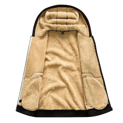 Derek – Sweat à Capuche Zippé Doublé Sherpa pour Homme