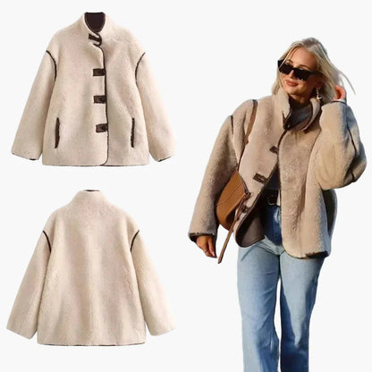 Veste d'extérieur style urbain femme, coupe ample et tendance, parfaite pour l'automne et l'hiver